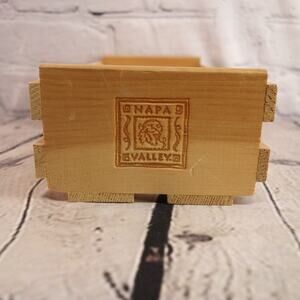 Napa Valley Vintage Wooden Cassette Storage 10"x5"